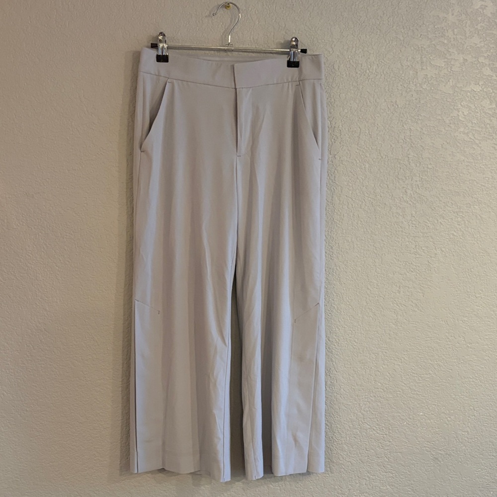 Grey Athleta Wide-Leg Cropped Pants